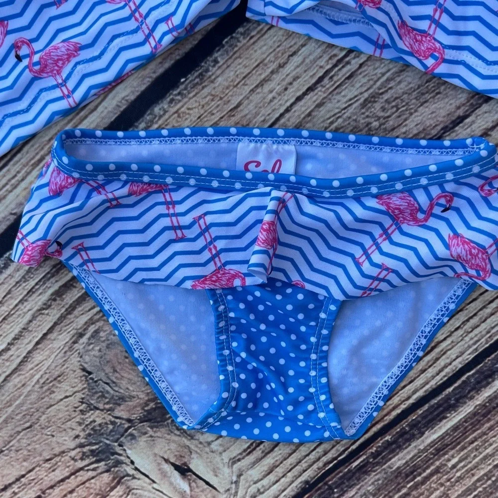 Girls flamingo Swim Set - Blue and Pink